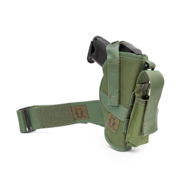 Gun holster pouch with IDF velcro belt - Side