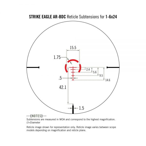 Vortex Strike Eagle 1-6x24 Riflescope AR-BDC-2